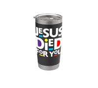 Jésus est mort pour vous, chrétiens, Noël, Christ, Pâques, amour Gobelet isotherme en acier inoxydable double paroi