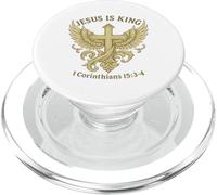 Jésus est roi, 1 Corinthiens 15:3-4 PopSockets PopGrip pour MagSafe