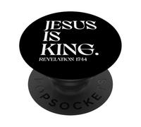 Jésus est Roi Apocalypse 17:14 Culte chrétien Foi PopSockets PopGrip Adhésif