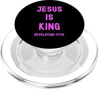 Jésus est Roi Apocalypse 17:14 Scripture God Pink Bible Girl PopSockets PopGrip pour MagSafe