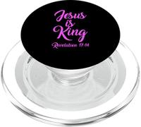 Jésus est Roi Apocalypse 17:14 Scripture God Pink Bible Girl PopSockets PopGrip pour MagSafe