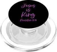 Jésus est Roi Apocalypse 17:14 Scripture God Pink Bible Girl PopSockets PopGrip pour MagSafe