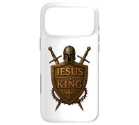 Jésus est Roi | Armure de Dieu Bouclier et épée Hommes chrétiens Coque pour iPhone 17 Pro Max