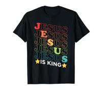 Jésus est Roi Dieu Foi Religieux chrétien T-Shirt