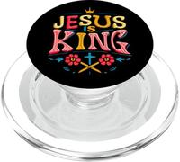 Jésus est Roi, Dieu Religieux chrétien, Foi, Verset biblique PopSockets PopGrip pour MagSafe