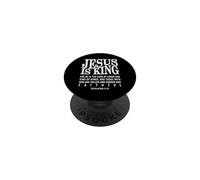 Jésus est Roi Foi chrétienne Verset biblique Apocalypse 17:14 PopSockets PopGrip Adhésif