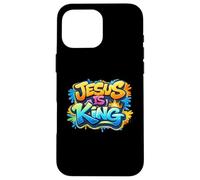 JÉSUS EST Roi - Street Art CHRÉTIEN Graffiti Coque pour iPhone 16 Pro Max