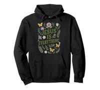 Jésus est Tout ce Qui est Floral, Papillon chrétien Sweat à Capuche