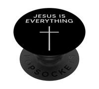 Jésus est Tout ce qu'il y a de Minimal dans la Foi chrétienne croisée PopSockets PopGrip Adhésif