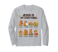 Jésus Est Tout pour Moi Capybara Foi Chrétienne Manche Longue
