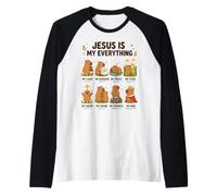 Jésus Est Tout pour Moi Capybara Foi Chrétienne Manche Raglan