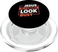 Jésus est Venu Regarder occupé | Religion Dieu | Croyant PopSockets PopGrip pour MagSafe