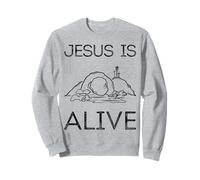 Jésus est vivant crucifié Christ tombe vide mon rédempteur vit Sweatshirt