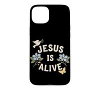 Jésus est Vivant Fleur chrétienne Foi Culte Religieux Coque pour iPhone 15 Plus