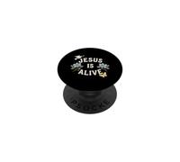 Jésus est Vivant Fleur chrétienne Foi Culte Religieux PopSockets PopGrip Adhésif