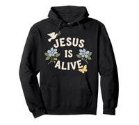 Jésus est Vivant Fleur chrétienne Foi Culte Religieux Sweat à Capuche