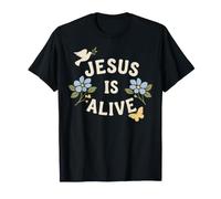 Jésus est Vivant Fleur chrétienne Foi Culte Religieux T-Shirt