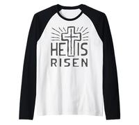 Jésus est Vivant, il est ressuscité Le Christ est ressuscité d'entre Les Morts, Pâques Manche Raglan