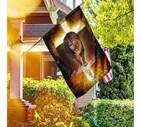 Jésus Est Vivant, Le Lion Et L'Agneau Drapeaux De Vacances Coupe-Vent Et Étancheune Drapeau De Jardin Supérieure Jardin Signe Décoration Pour Balcon Maison Extérieure S