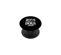 Jésus et Chiens Amen PopSockets PopGrip Adhésif