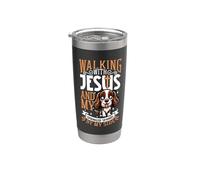 Jésus et le chien - English Springer Spaniel Gobelet isotherme en acier inoxydable double paroi