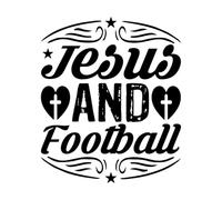 Jésus et le football Stickers gravés 65.6x77.9cm Plusieurs tailles disponibles Noir