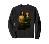 Jésus et Mère Nature avec Un Jeune Arbre d'eau Motif botanique Sweatshirt