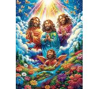 Jésus et Ses Disciples dans Le Jardin Fleuri 300 Pièces Puzzle Adulte en Carton sans Déformation Très Difficile Anti-Stress Jeu De Société Idée Cadeau Anniversaire Rapport Premium 300 PCS