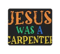 Jésus Était Charpentier Tapis Souris Durable Tapis De Souris Bords Cousus Mouse Pad pour Pc Ordinateur Études 25X30Cm