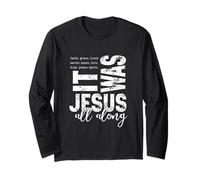 Jésus était sauvé Tout au Long des Paroles chrétiennes Manche Longue