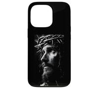 Jesus Face Crown of Thorns God Bible Christian Easter Coque pour iPhone 13 Pro