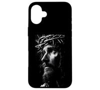 Jesus Face Crown of Thorns God Bible Christian Easter Coque pour iPhone 16 Plus