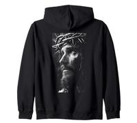 Jesus Face Crown of Thorns God Bible Christian Easter Sweat à Capuche