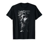Jesus Face Crown of Thorns God Bible Christian Easter T-Shirt