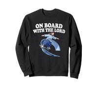 Jesus Fait du Skateboard en Half-Pipe à Bord avec The Lord Skater Sweatshirt