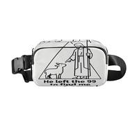 Jesus Faith He Left The 99 To Find Me Sac banane mignon pour femme d'affaires Petit avec sangle réglable pour voyage, gym, travail