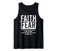 Jesus Faith Over Fear Black White Psalm 118:6 Christian God Débardeur