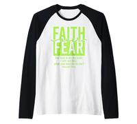 Jesus Faith Over Fear Green Psalms 118:6 Christian Scripture Manche Raglan