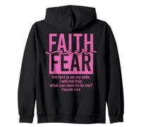 Jesus Faith Over Fear Pink Psalms 118:6 Christian Scripture Sweat à Capuche
