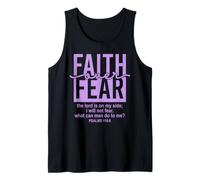 Jesus Faith Over Fear Purple Psalm 118:6 Christian Scripture Débardeur