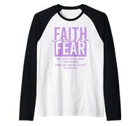 Jesus Faith Over Fear Purple Psalm 118:6 Christian Scripture Manche Raglan