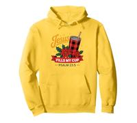 Jesus Fills My Cup Psalm 23:5 Positive Faith Quote Sweat à Capuche