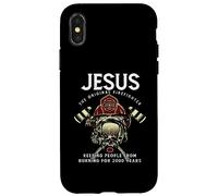 Jesus Firefighter Fire Department Fireman Fireman Firetruck Rescue Coque pour iPhone X/XS