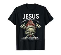 Jesus Firefighter Fire Department Fireman Fireman Firetruck Rescue T-Shirt