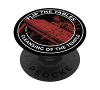 Jésus Flip The Tables PopSockets PopGrip Adhésif
