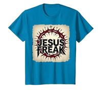 Jésus Freak Couronne d'épines Foi chrétienne, Jésus T-Shirt, Enfant, Saphir, 4 Ans