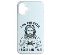 Jesus Gamer OMG, Je n'ai jamais Dit ça de façon drôle Coque pour iPhone 16 Plus
