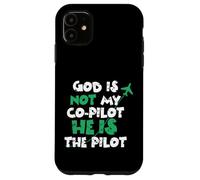 Jesus God is The Pilot Aviation Christian Faith Coque pour iPhone 11