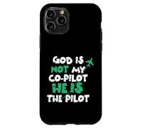 Jesus God is The Pilot Aviation Christian Faith Coque pour iPhone 11 Pro