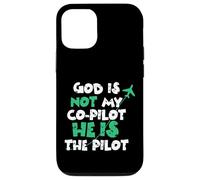Jesus God is The Pilot Aviation Christian Faith Coque pour iPhone 12/12 Pro